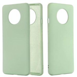 For OnePlus 7T Solid Color Liquid Silicone Shockproof Full Coverage Protective Case(Green) (OEM)