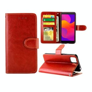 For Huawei Y5P(2020)/Honor9S Crazy Horse Texture Leather Horizontal Flip Protective Case with Holder & Card Slots & Wallet & Photo Frame(Brown) (OEM)