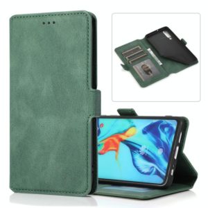 For Huawei P30 Retro Magnetic Closing Clasp Horizontal Flip Leather Case with Holder & Card Slots & Photo Frame & Wallet(Green) (OEM)