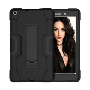 For Galaxy Tab A 8.0 (2019) T290 Contrast Color Silicone + PC Combination Case with Holder(Black) (OEM)