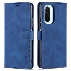 For Xiaomi Redmi K40 Pro AZNS Skin Feel Calf Texture Horizontal Flip Leather Case with Card Slots & Holder & Wallet(Blue) (AZNS) (OEM)