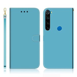 For Xiaomi Redmi Note 8 Imitated Mirror Surface Horizontal Flip Leather Case with Holder & Card Slots & Wallet & Lanyard(Blue) (OEM)