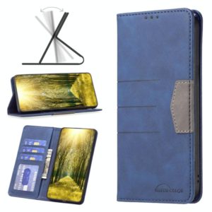 For Sony Xperia 10 III Magnetic Splicing Leather Phone Case(Blue) (OEM)