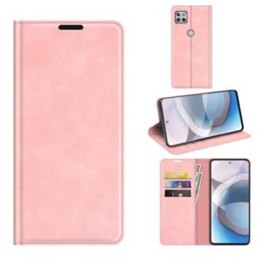 For Motorola Moto One 5G Ace Retro-skin Business Magnetic Suction Leather Case with Holder & Card Slots & Wallet(Pink) (OEM)