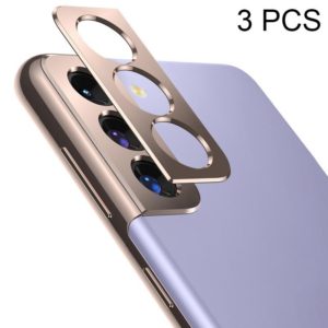 3 PCS Phone Camera Aluminum Alloy Film Rear Camera Protective Film For Samsung Galaxy S21 Plus (Gold) (OEM)
