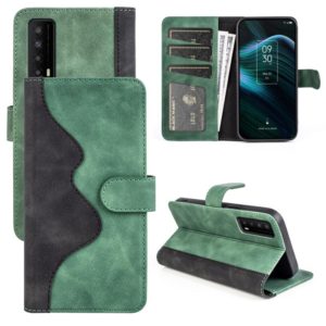 For TCL Stylus 5G Stitching Horizontal Flip Leather Phone Case(Green) (OEM)