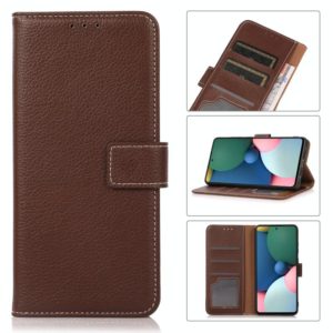 For Motorola Moto E32 4G Litchi Texture Horizontal Flip Leather Phone Case(Brown) (OEM)