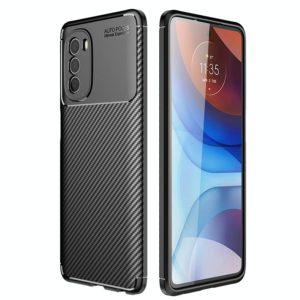 For Motorola Moto G51 Carbon Fiber Texture TPU Phone Case(Black) (OEM)