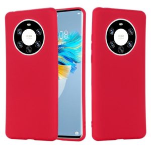 For Huawei Mate 40 Pro+ Pure Color Liquid Silicone Shockproof Full Coverage Case(Red) (OEM)