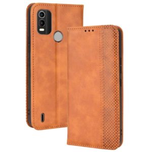 For Nokia C21 Plus Magnetic Buckle Retro Crazy Horse Leather Phone Case(Brown) (OEM)