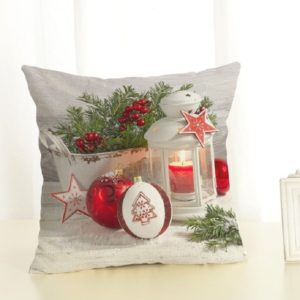 Christmas Decoration Cotton and Linen Pillow Office Home Cushion Without Pillow, Size:45x45cm(Star Christmas) (OEM)