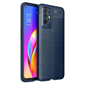 For OPPO F19 Pro+ 5G Litchi Texture TPU Shockproof Case(Blue) (OEM)