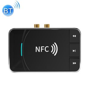 N100 NFC Desktop Bluetooth 5.0 Receiver & Transmitter Car Bluetooth Speaker Audio Adapter(Black) (OEM)
