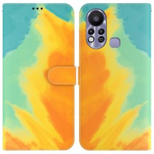 For Infinix Hot 11s X6812 Watercolor Pattern Horizontal Flip Leather Phone Case(Autumn Leaf Color) (OEM)