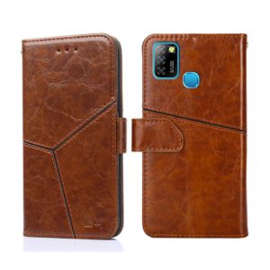 For Infinix Hot 10 Lite / Smart 5 X657 Geometric Stitching Horizontal Flip Leather Phone Case(Light Brown) (OEM)