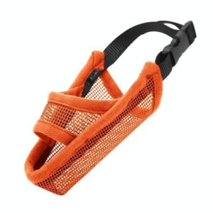 Dog Mouth Cover Anti-Bite Mesh Dog Mouth Cover Medium And Large Dogs Anti-Drop Mask L(Orange) (OEM)