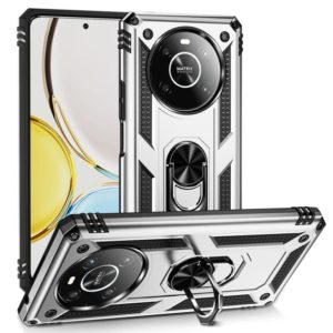 For Honor X9 Shockproof TPU + PC Phone Case with 360 Degree Rotating Holder(Silver) (OEM)