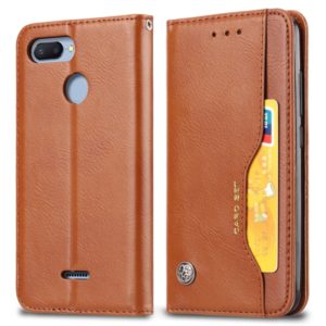 Knead Skin Texture Horizontal Flip Leather Case for Xiaomi Redmi 6 / 6A, with Photo Frame & Holder & Card Slots & Wallet(Brown) (OEM)