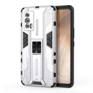 For vivo iQOO Neo5 Supersonic PC + TPU Shock-proof Case with Holder(Silver) (OEM)