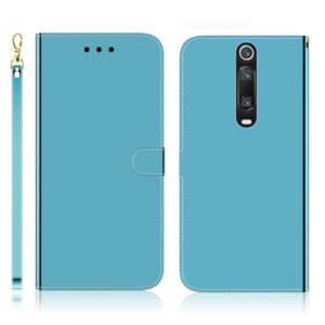 For Xiaomi Redmi K20 / K20 Pro / Mi 9T / Mi 9T Pro Imitated Mirror Surface Horizontal Flip Leather Case with Holder & Card Slots & Wallet & Lanyard(Blue) (OEM)