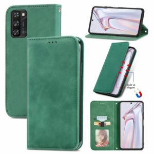 For Blackview A100 Retro Skin Feel Business Magnetic Horizontal Flip Leather Case with Holder & Card Slots & Wallet & Photo Frame(Green) (OEM)