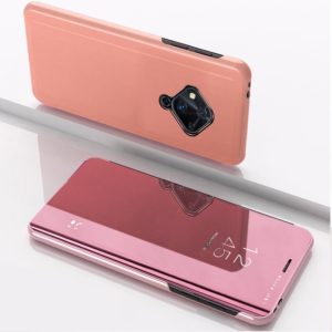 For VIVO V17 Plated Mirror Horizontal Flip Cover with Stand Mobile Phone Holster(Rose Gold) (OEM)