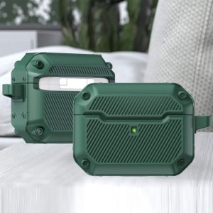 Shield Armor Shield Armor Waterproof Wireless Earphone Protective Case For AirPods Pro(Dark Green) (OEM)