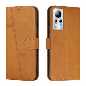 For Infinix Note 11 Stitching Calf Texture Buckle Leather Phone Case(Yellow) (OEM)
