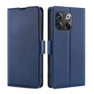 For OnePlus 10T Ultra-thin Voltage Side Buckle Leather Phone Case(Blue) (OEM)
