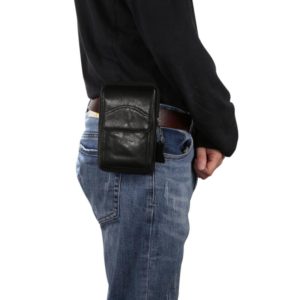 Multi-functional Universal Leather Waist Hanging One-shoulder Mobile Phone Waist Bag For 6.9 Inch or Below Smartphones(Black) (OEM)