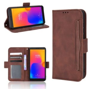 For TCL 303 / Alcatel 1B 2022 Skin Feel Calf Pattern Leather Phone Case(Brown) (OEM)
