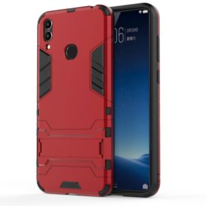 Shockproof PC + TPU Case for Huawei Honor 8C, with Holder(Red) (OEM)