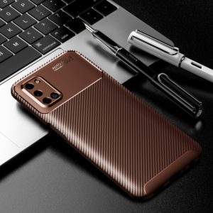 For OPPO A52 Carbon Fiber Texture Shockproof TPU Case(Brown) (OEM)