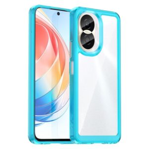 For Honor X40i Colorful Series Acrylic + TPU Phone Case(Transparent Blue) (OEM)