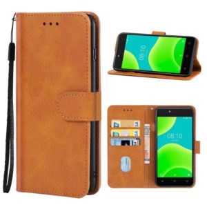 Leather Phone Case For Wiko Y50 / Sunny4(Brown) (OEM)