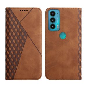 For Motorola Edge 20 Skin Feel Magnetic Leather Phone Case(Brown) (OEM)