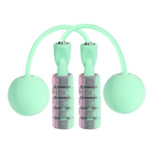 Fitness Fat Burning Exercise Cordless Skipping Rope with Weight Ball(Mint Green) (OEM)