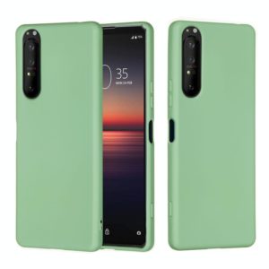 For Sony Xperia 5 Plus / Xperia 1 II Solid Color Liquid Silicone Dropproof Full Coverage Protective Case(Green) (OEM)