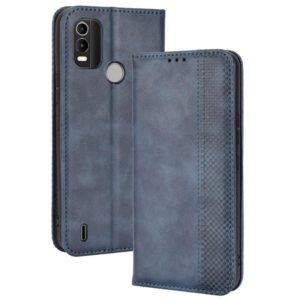 For Nokia C21 Plus Magnetic Buckle Retro Crazy Horse Leather Phone Case(Blue) (OEM)
