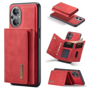 For OnePlus Nord N20 5G DG.MING M1 Series 3-Fold Multi Card Wallet + Magnetic Phone Case(Red) (DG.MING) (OEM)