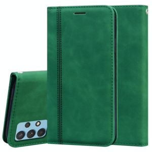 For Samsung Galaxy A32 4G Frosted Business Magnetic Horizontal Flip PU Leather Case with Holder & Card Slot & Lanyard(Green) (OEM)