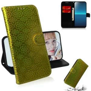 For Sony Xperia L4 Solid Color Colorful Magnetic Buckle Horizontal Flip PU Leather Case with Holder & Card Slots & Wallet & Lanyard(Gold) (OEM)