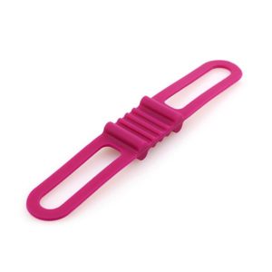 10 PCS High Elastic Silicone Straps Bicycle Fixed Strap Car Light Beam, Size: One Size(Rose Red) (OEM)
