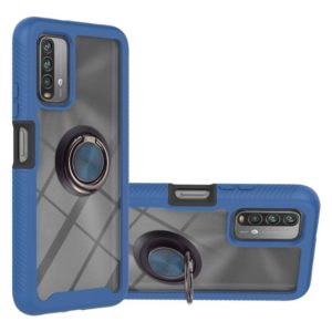 For Xiaomi Poco M3 / Redmi Note 9 4G / Redmi 9 Power / Redmi 9T Starry Sky Solid Color Series Shockproof PC + TPU Protective Case with Ring Holder & Magnetic Function(Blue) (OEM)