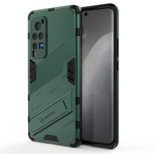 Punk Armor 2 in 1 PC + TPU Shockproof Case with Invisible Holder For vivo X60 Pro(Green) (OEM)