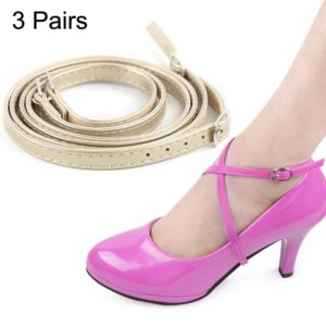 Cross Section High Heels Leather Shoes Anti-Heel Laces(Gold) (OEM)