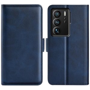 For ZTE Axon 40 Ultra Dual-side Magnetic Buckle Leather Phone Case(Dark Blue) (OEM)