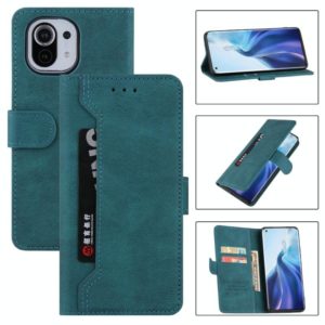 For Xiaomi Mi 11 Lite Reverse Buckle Horizontal Flip PU Leather Case with Holder & Card Slot & Wallet(Lake Blue) (OEM)