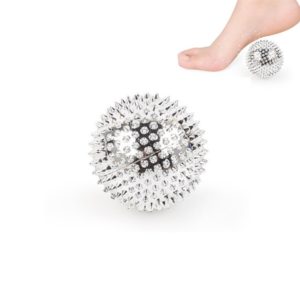 1 Pair Magnetic Massage Ball Relax Muscle Finger Plantar Pressure Massage Stab Ball, Size:5.6cm(Silver) (OEM)