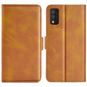 For TCL 30T Dual-side Magnetic Buckle Leather Phone Case(Yellow) (OEM)